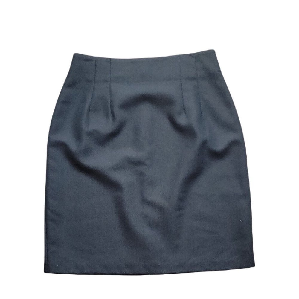 Samantha Classy Career Skirt ~ Sz 12 ~ Black ~ Lined ~ Knee Length